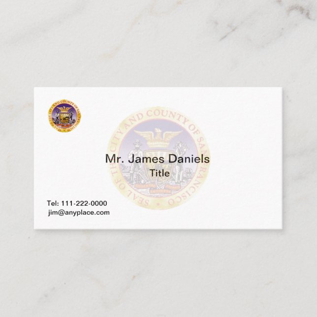 San Francisco Underbar Seal Visitkort (Framsida)