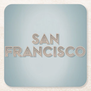 San Francisco Underlägg set Papper Kvadrat