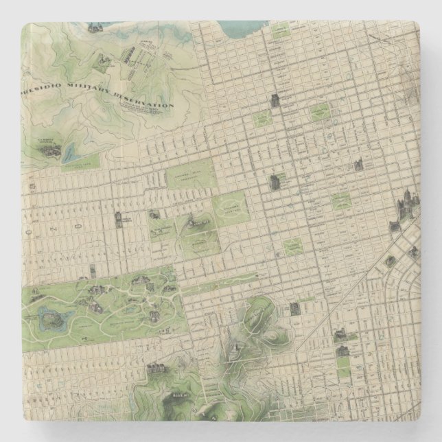 San Francisco Underlägg Sten (Framsidan)