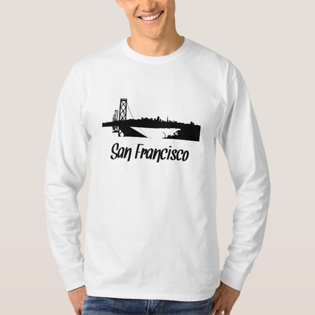 San Francisco Unisex Långärmad Tee Shirt (Framsida)