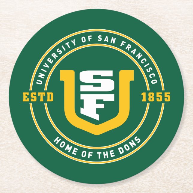 San Francisco Universitet Underlägg Papper Rund (Framsidan)