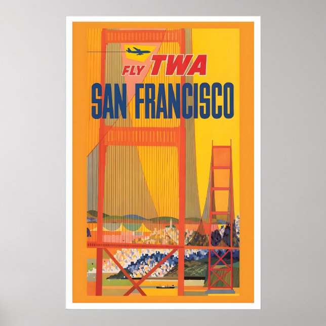 San Francisco USA Amerika USA Vintage Poster (Framsidan)