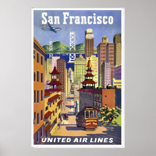 San Francisco USA Amerika USA Vintage Poster