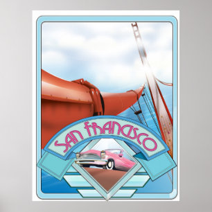 San Francisco, USA, reseaffisch Poster
