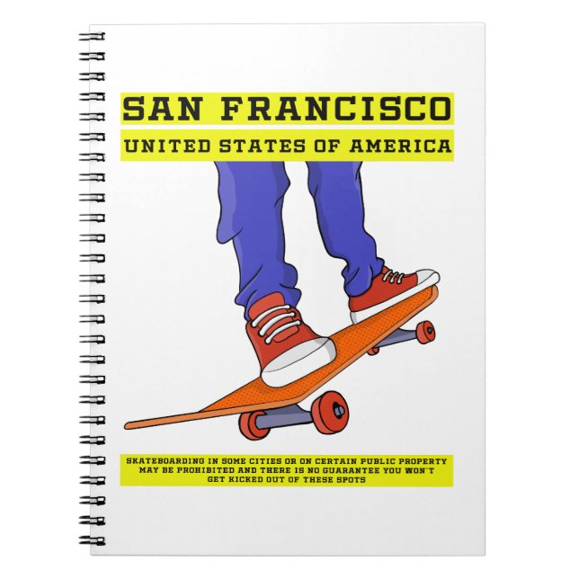 San Francisco, USA Skate Anteckningsbok (Framsidan)