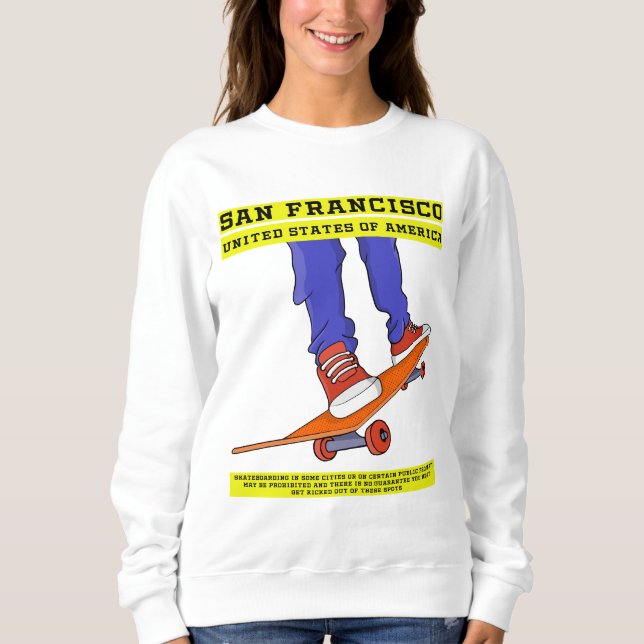 San Francisco, USA Skate T Shirt (Framsida)