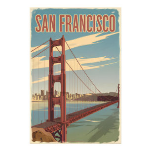 San Francisco USA vintage Fototryck