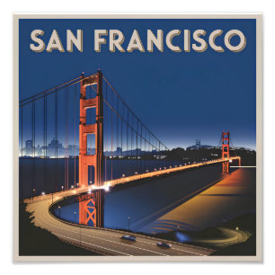 San Francisco USA vintage Fototryck