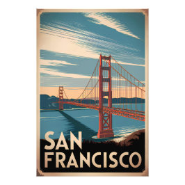 San Francisco USA vintage Fototryck