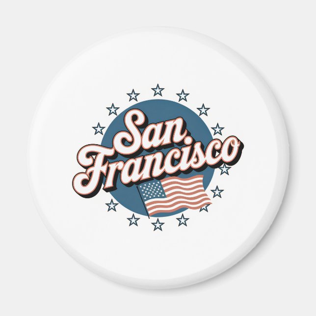 San Francisco USA vintage Magnet (Framsidan)