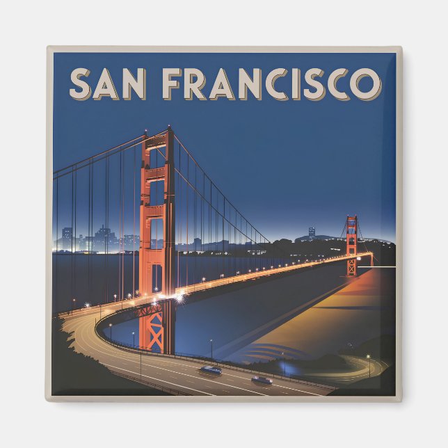 San Francisco USA vintage Magnet (Framsidan)