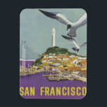 San Francisco USA Vintage resor magnet<br><div class="desc">Se min butik för fler objekt med den här utskriften.</div>
