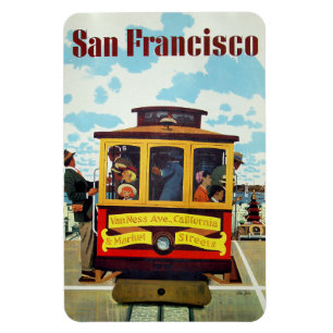 San Francisco USA Vintage resor magnet