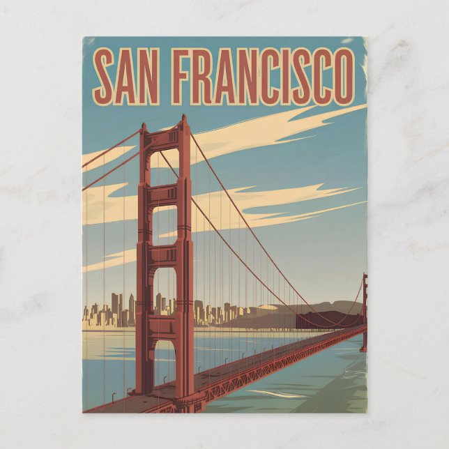 San Francisco USA vintage Vykort (Framsida)