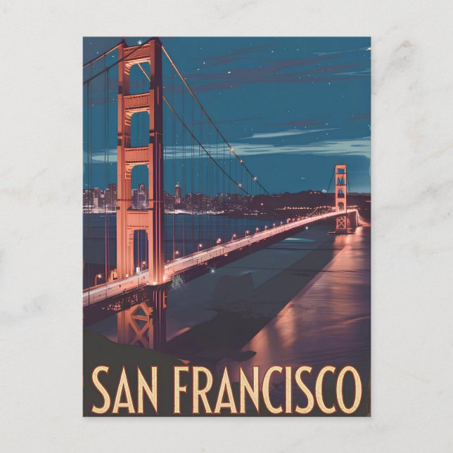 San Francisco USA vintage Vykort (Framsida)