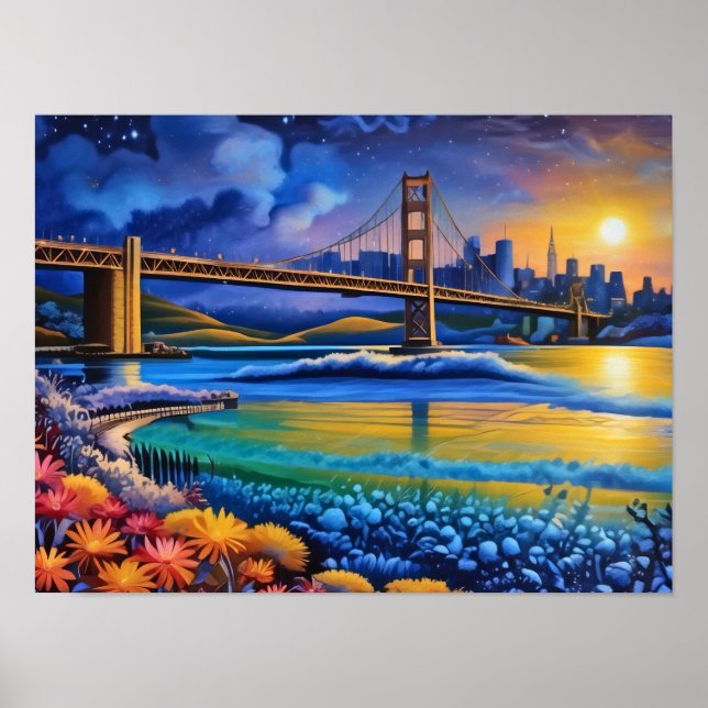 San Francisco-utskrift, Poster Pappert (projektion (Framsidan)