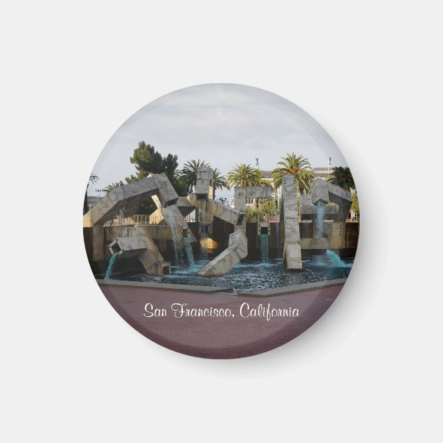 San Francisco Vaillancourt Fontän #2 Magnet (Framsidan)