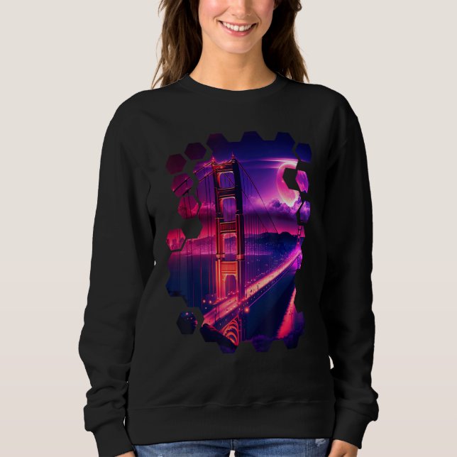 San Francisco Vaporwave Aesthetic Retro Style I Lo T Shirt (Framsida)