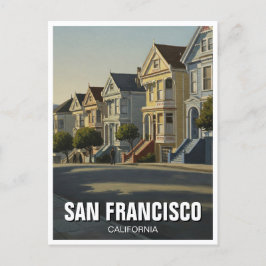 San Francisco Victorian Houses California Vykort