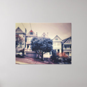 San Francisco Victorian Houses Canvastryck
