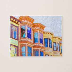 San Francisco Victorian Houses-vykort Pussel