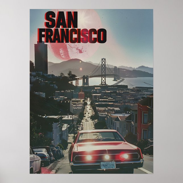 San Francisco Vintage Art Poster (Framsidan)
