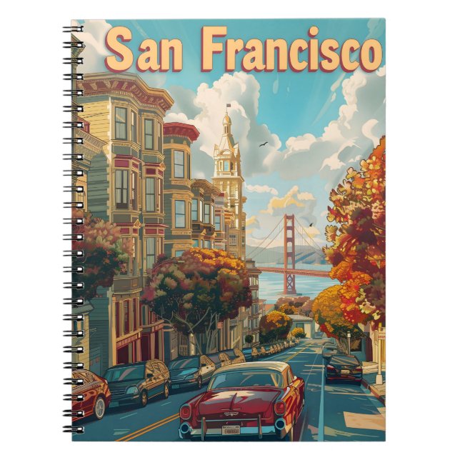 San Francisco Vintage bil Anteckningsbok (Framsidan)