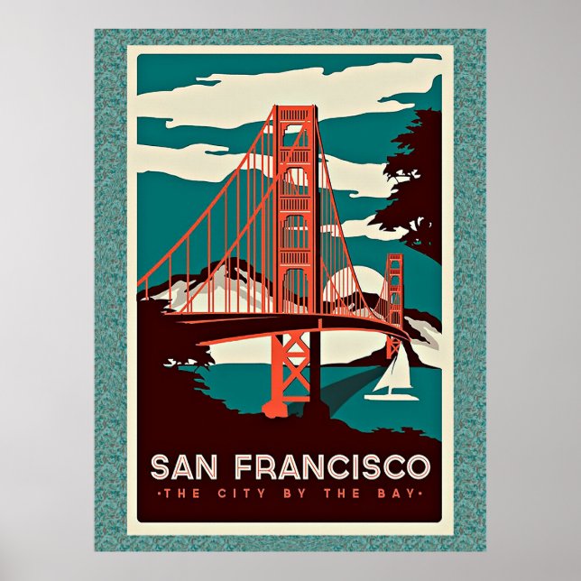 San Francisco vintage resor poster (Framsidan)