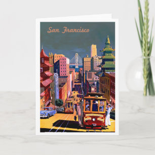 San Francisco Vintage resor Poster Kort