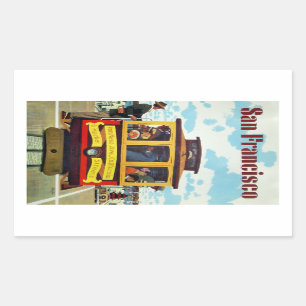 San Francisco vintage resorklistermärkear Rektangulärt Klistermärke