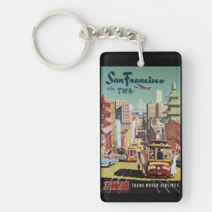 San Francisco vintage souvenirs Nyckelring
