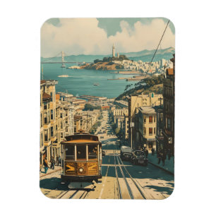 San Francisco: Vintagen Nostalgia Magnet