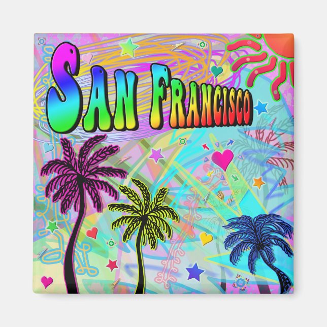 San Francisco Vivid Romantik Magnet (Framsidan)