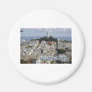 San Francisco vykortstil Magnet