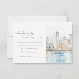 San Francisco Watercolor Landscape Wedding OSA Kort