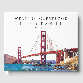 San Francisco Watercolor Wedding Gästböcker
