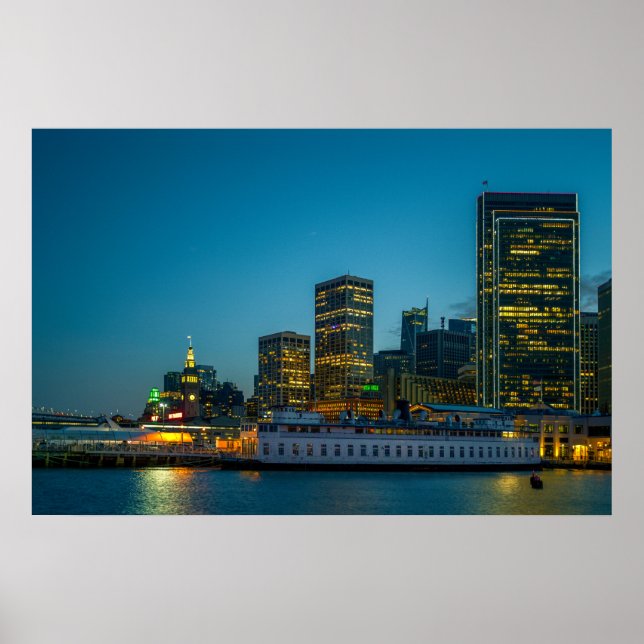 San Francisco Waterfront Affisch | Stadsljus (Framsidan)