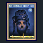 San Francisco World's Fair 1940 Print - 16 x 20 Poster<br><div class="desc">Konst Deco Design Poster för San Francisco World's Fair 1940.</div>