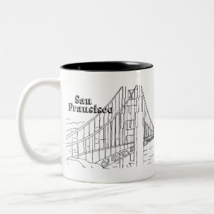 San Francisco's Golden Grind Bridge Två-Tonad Mugg