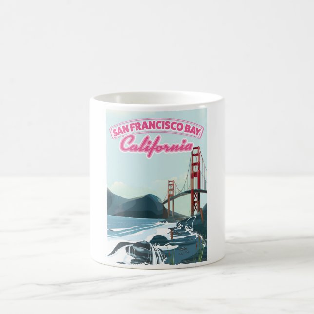 San Fransisco Bay resor affisch Kaffemugg (Center)