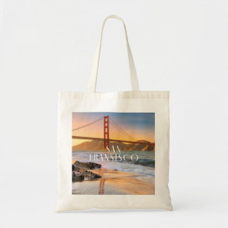 San Fransisco Bridge & Ocean Tote Bag Tygkasse