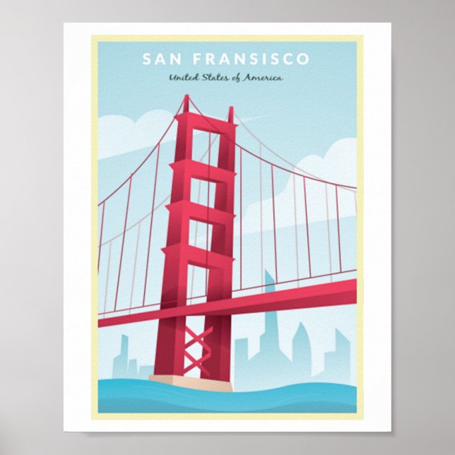 San Fransisco, USA - Vintage resor Poster (Framsidan)