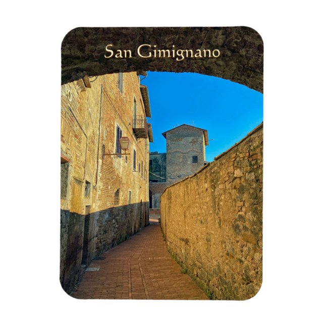 San Gimignano gator Flexibelt Fotomagnet Magnet (Vertikal)