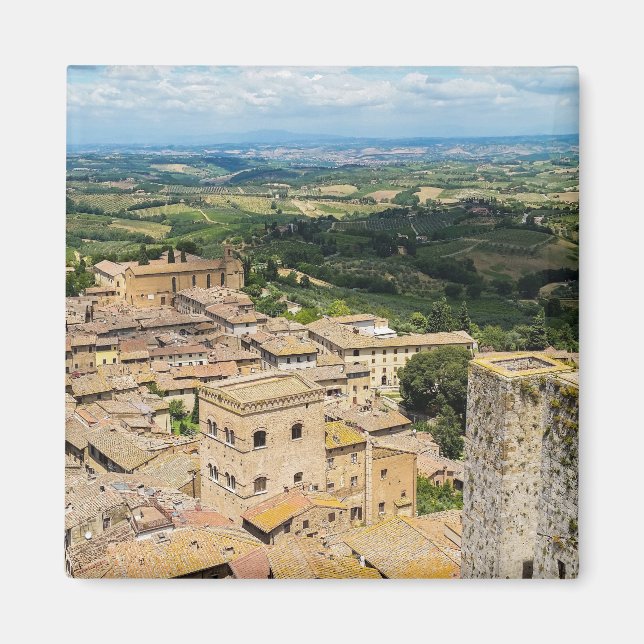 San Gimignano, Italien Magnet (Framsidan)