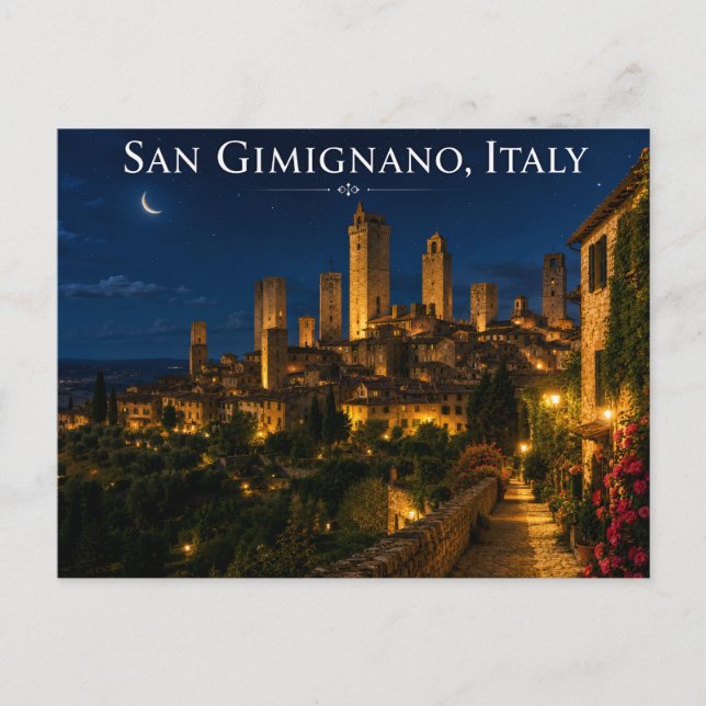 San Gimignano Italien Vykort (Framsida)
