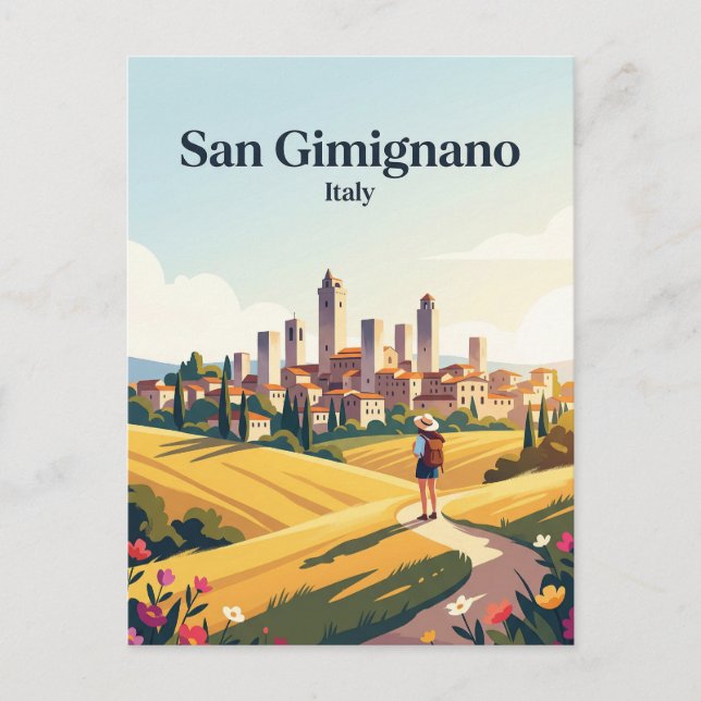 San Gimignano Italien Vykort (Framsida)