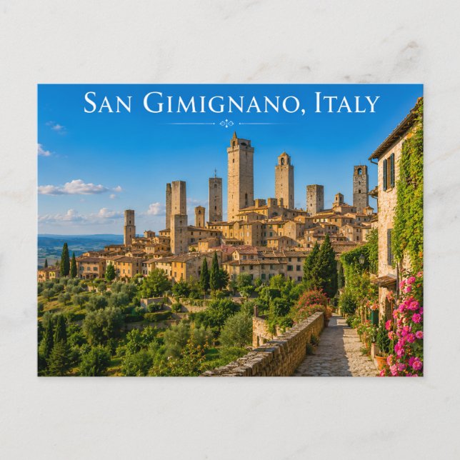 San Gimignano Italien vykort (Framsida)