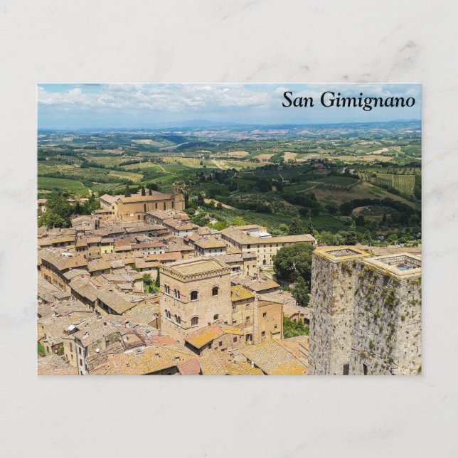 San Gimignano, Italien Vykort (Framsida)