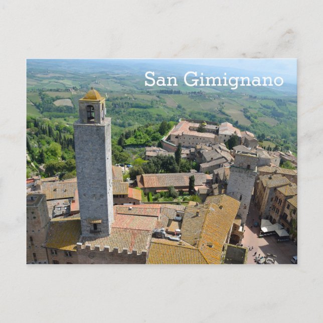 San Gimignano, Italien Vykort (Framsida)