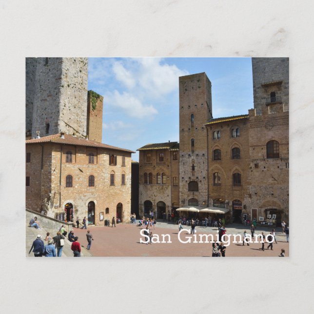 San Gimignano, Italien Vykort (Framsida)